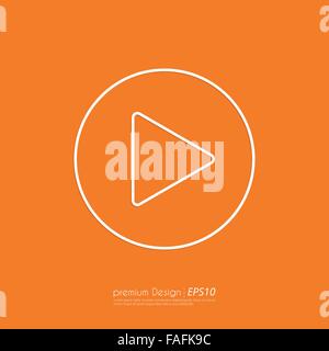 Stock Vector Linear icon start. Stock Vector
