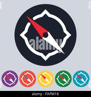 Stock Vector Linear icon compass Stock Vector