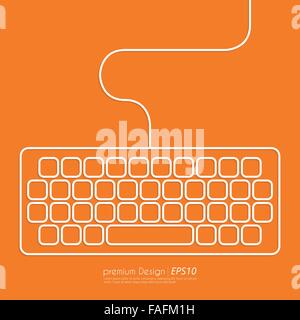 Stock Vector Linear icon keyboard Stock Vector