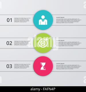 Vector illustration infographics three options. Stock Vector