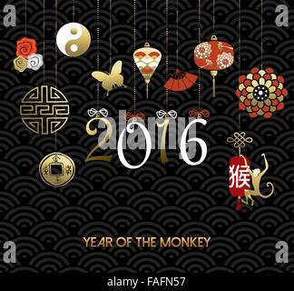 Chinese monkey font new year Stock Vector Image & Art - Alamy