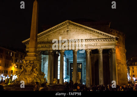 The Roman Pantheon is the most preserved and influential building of ancient Rome. Stock Photo