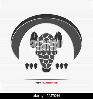 Abstract armadillo web icon for your design Stock Vector