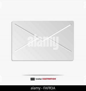 Abstract closed envelope web icon for your design Stock Vector
