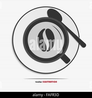 Abstract cup of coffee web icon for your design Stock Vector