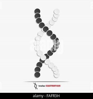 Abstract DNA web icon for your design Stock Vector