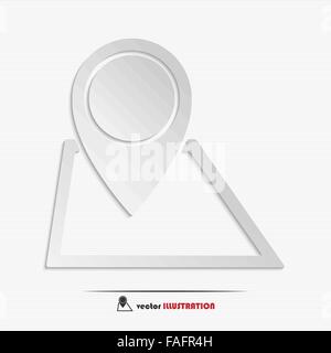Abstract map pointer web icon for your design Stock Vector