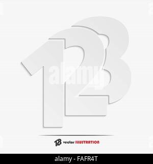 Abstract numerals web icon for your design Stock Vector
