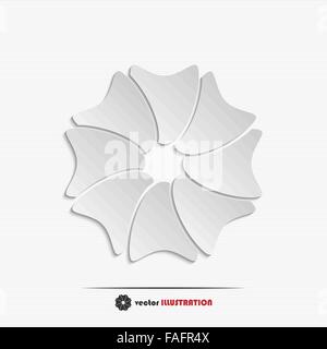 Abstract paper flower web icon for your design Stock Vector