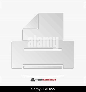Abstract printer web icon for your design Stock Vector
