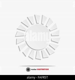 Abstract sun web icon for your design Stock Vector