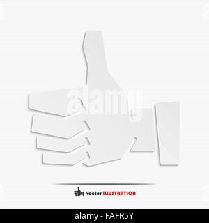 Abstract thumbs up web icon for your design Stock Vector