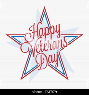 Happy Veterans Day lettering for your design Stock Vector