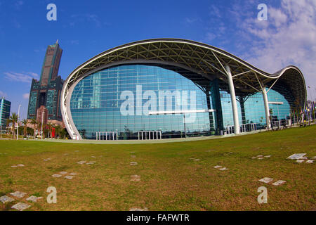 Kaohsiung Exhibition Centre and 85 Sky Tower Hotel, Kaohsiung, Taiwan Stock Photo