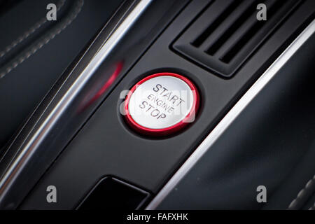 Hong Kong, China FEB 17, 2014 : Audi SQ5 High Performance SUV start stop engine on FEB 17 2014 in Hong Kong. Stock Photo