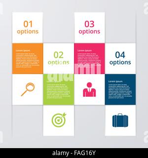 Vector illustration of four square infographics Stock Vector Image ...