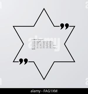 Quote of the text in box Stock Vector