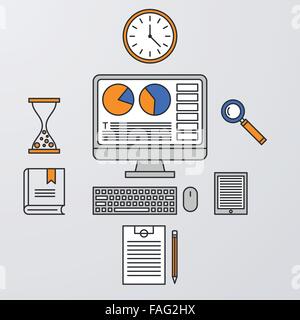Vector illustration of a linear design Stock Vector