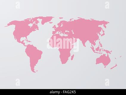 Vector illustration of a world map Stock Vector