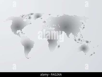 Vector illustration of a world map Stock Vector