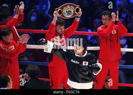 Ariake Coliseum, Tokyo, Japan. 29th Dec, 2015. Naoya Inoue (JPN), DECEMBER 29, 2015 - Boxing : WBO Superfly weight title bout at Ariake Coliseum, Tokyo, Japan. Naoya Inoue won by TKO after 2nd rounds. Credit:  Yusuke Nakanishi/AFLO SPORT/Alamy Live News Stock Photo