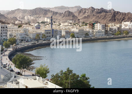 View of the Muscat's old town, Muttrah, Oman Stock Photo