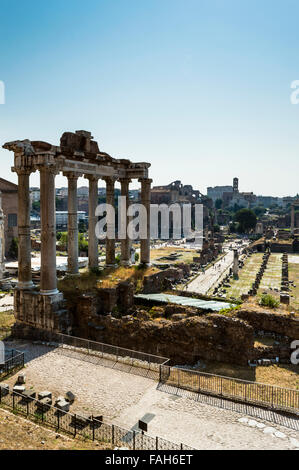 Rome, Italy - August 8, 2015: Different views of the Roman Forum Stock Photo