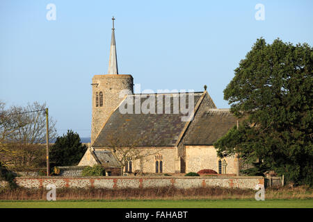 Church of St Mary at Titchwell on the Norfolk coast. Stock Photo
