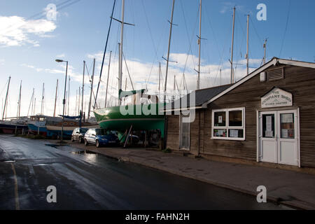 The Company Shed, famous seafood eating place at West Mersea, Mersea Island, Essex Stock Photo