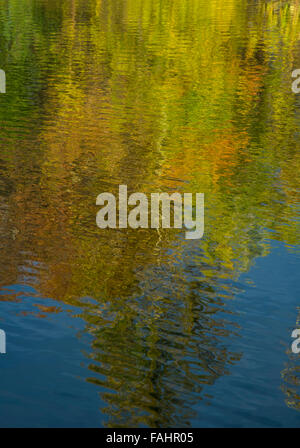 , Close-up of Abstract Water Reflection patterns, Idaho, USA Stock Photo