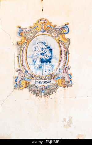 traditional azulejo tile painting showing a caravell, l Stock Photo - Alamy