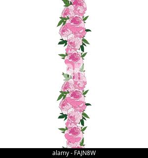 Vector garland with peonies Stock Vector