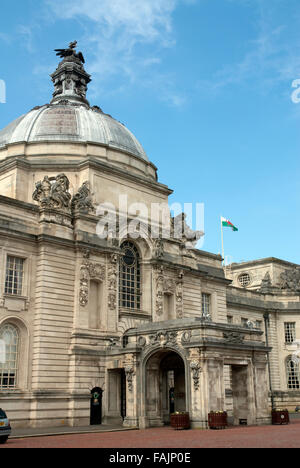 City Hall Cardiff, Cathays Park, Cardiff, Wales, Stock Photo