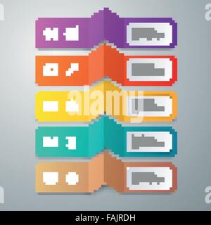 Vector illustration infographics 5 options Stock Vector