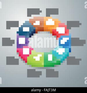Vector illustration infographics 10 options Stock Vector