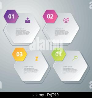 Vector illustration infographics four options Stock Vector