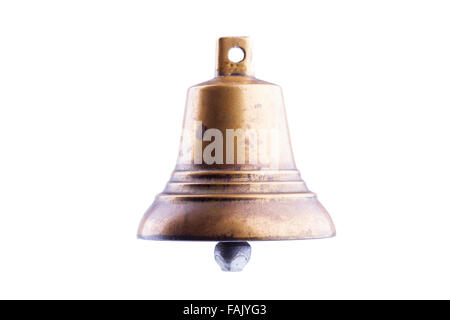 bronze bell isolated on white background Stock Photo