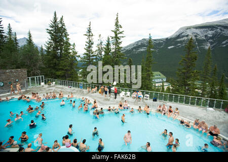 hot springs at banff in alberta, canada. Stock Photo