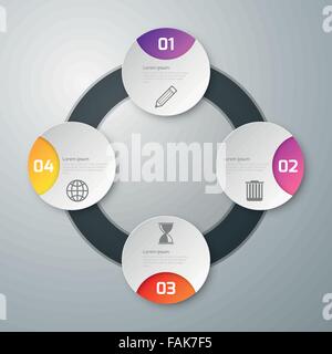 Vector illustration infographics four options Stock Vector
