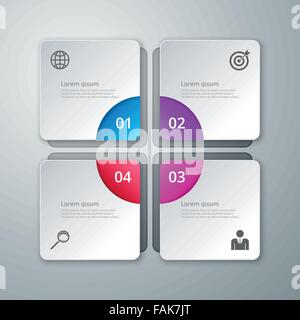 Vector illustration infographics four options Stock Vector