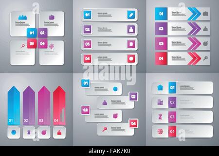 Vector illustration infographics set Stock Vector