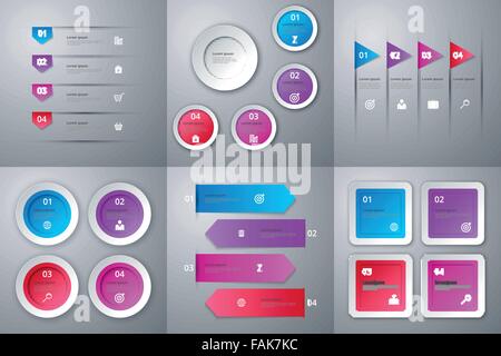 Vector illustration infographics set Stock Vector