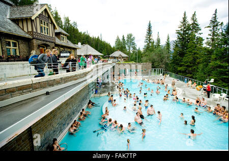 Canada Alberta Banff National Park Upper Hot Springs Pool Stock Photo