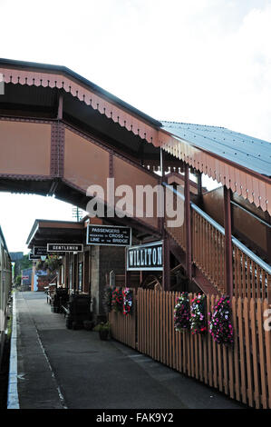 Restored Wiliton Station on the West Somerset Steam Railway. Stock Photo