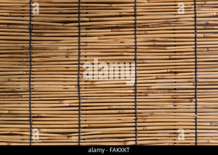 Curtain texture background made from bamboo wood. Stock Photo