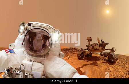 Astronaut on the Mars- elements of this image furnished by NASA Stock Photo