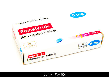 Teva Finasteride tablets  treatment of benign prostatic hyperplasia BPH box medical medicine medicines mg oral pack drug drugs Stock Photo