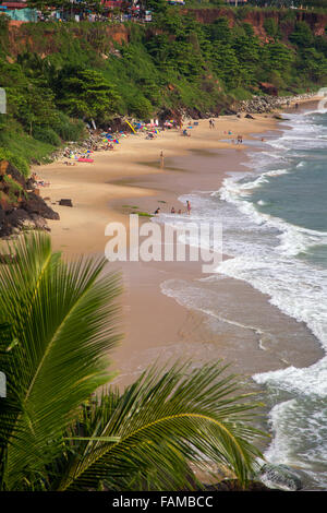 Beach in Varkala in Kerala state, India Stock Photo