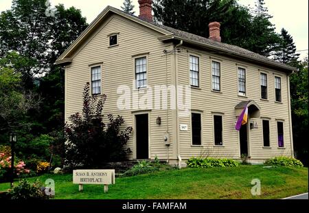 Adams, Massachusetts:  Birthplace and Museum of Susan B. Anthony Stock Photo
