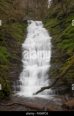 Waterfall near New Radnor Stock Photo